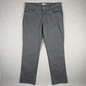 Peter Millar Pants Mens 36x30 Gray Regular Fit 5 Pocket Performance Chino